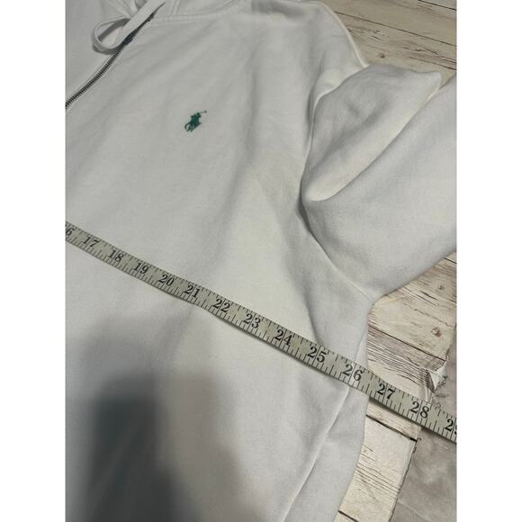 Polo Ralph Lauren Full Zip Hoodie Men's Size XXL Sweatshirt White Logo Signature - Picture 7 of 8